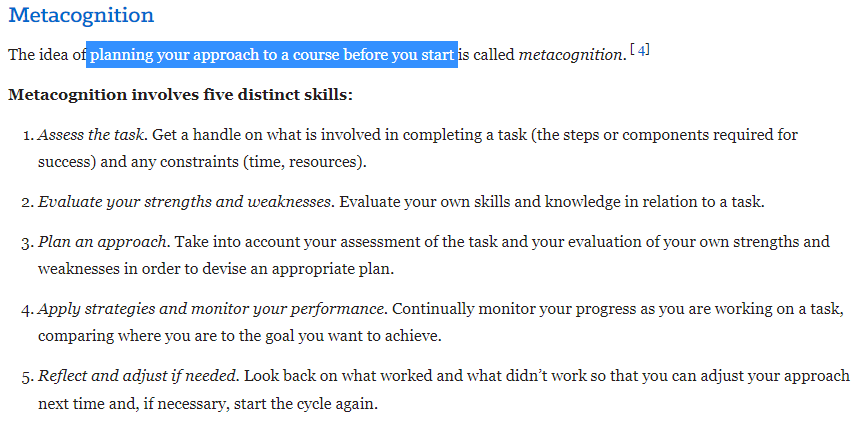 Metacognition Exercise Metacognition Exercise