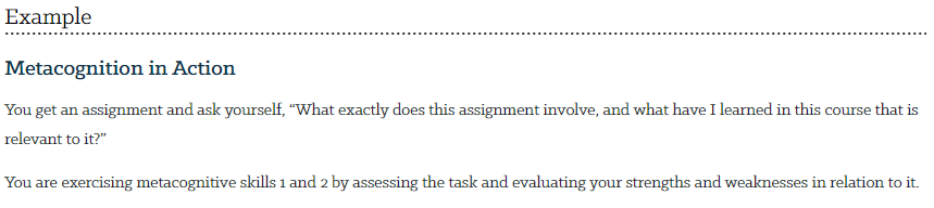 Metacognition Feedback Metacognition Feedback